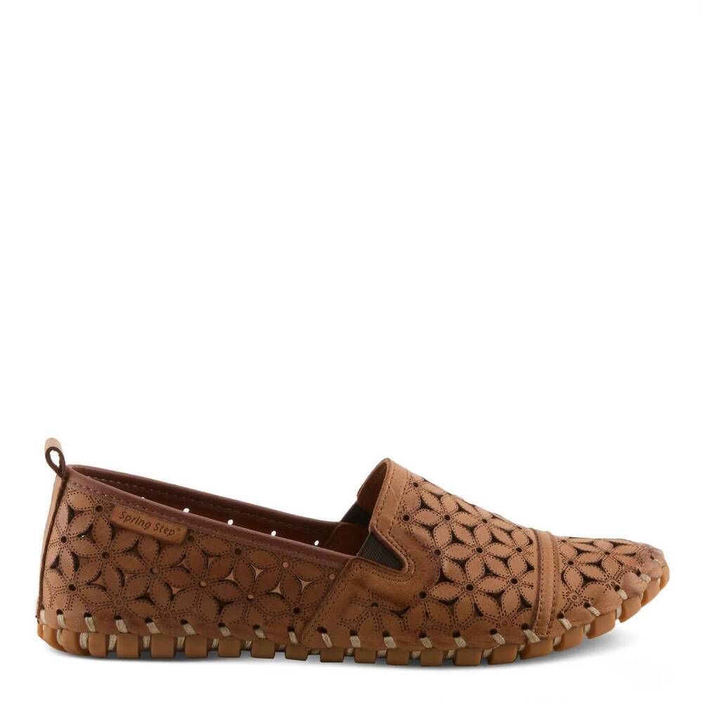 NEW SPRING STEP SHOES women's flowerflow loafer in light brown